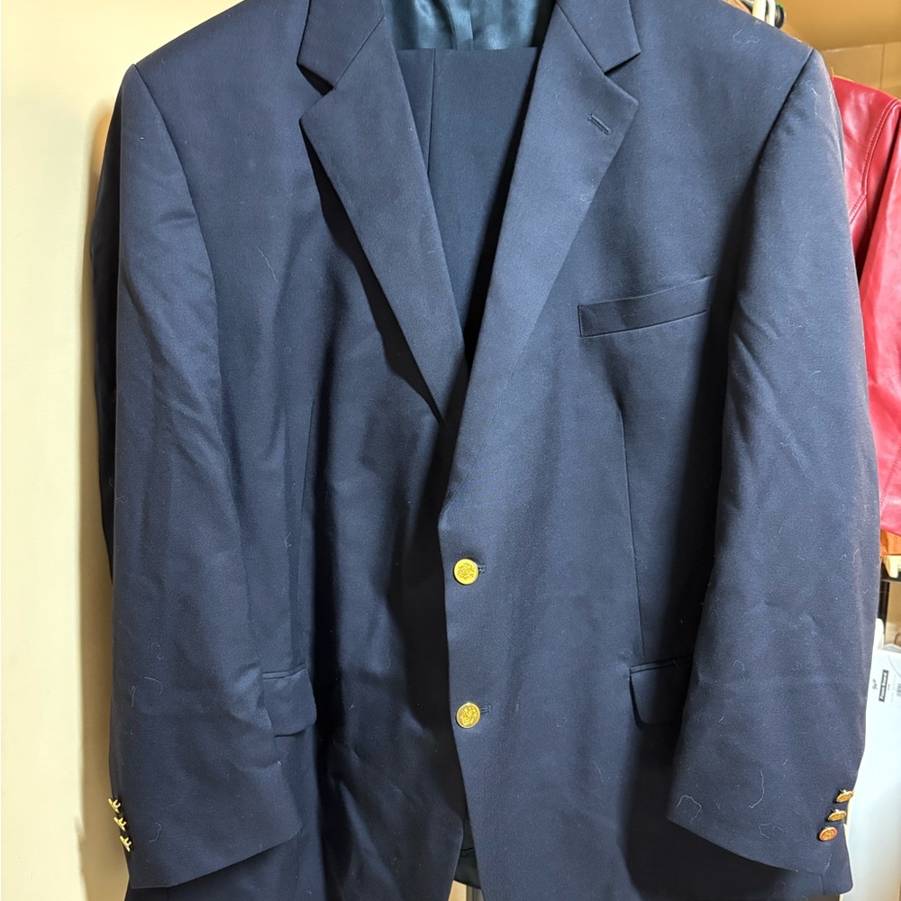 Classic Black Blazer with Gold Buttons